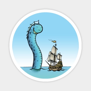 Cute Sea Serpent Magnet